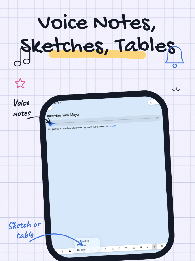 Folders, tags, and full-text search